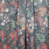 Italian jacquard stretch cotton woven - charcoal/goji berry .5 yds