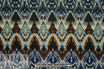 NY designer ikat chevron jacquard knit print