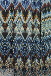NY designer ikat chevron jacquard knit print