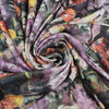 super soft 'flower basket' heathered sweater knit - purple 1.5 yds