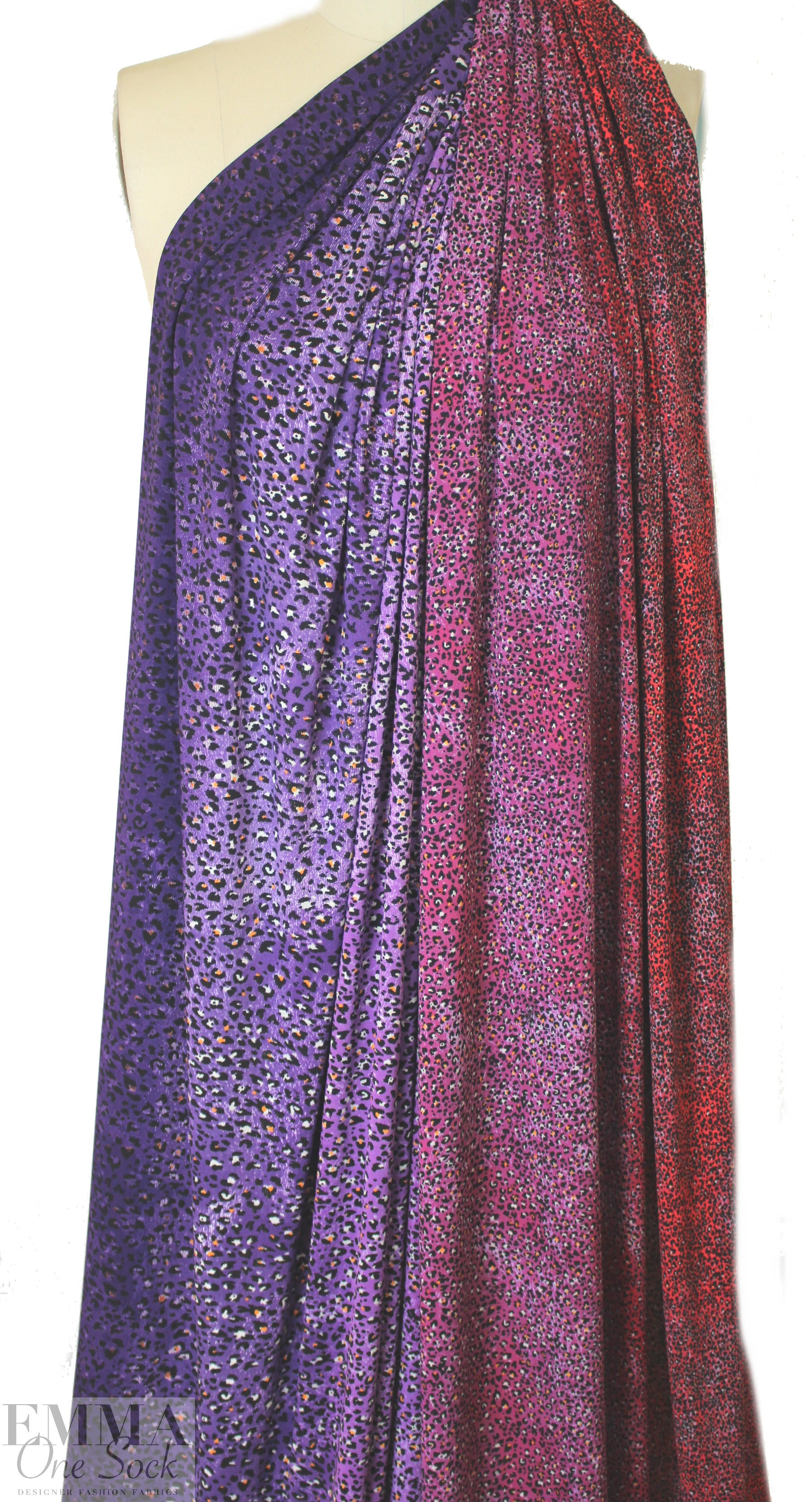 famous designer ombre animal beefy knit - purple
