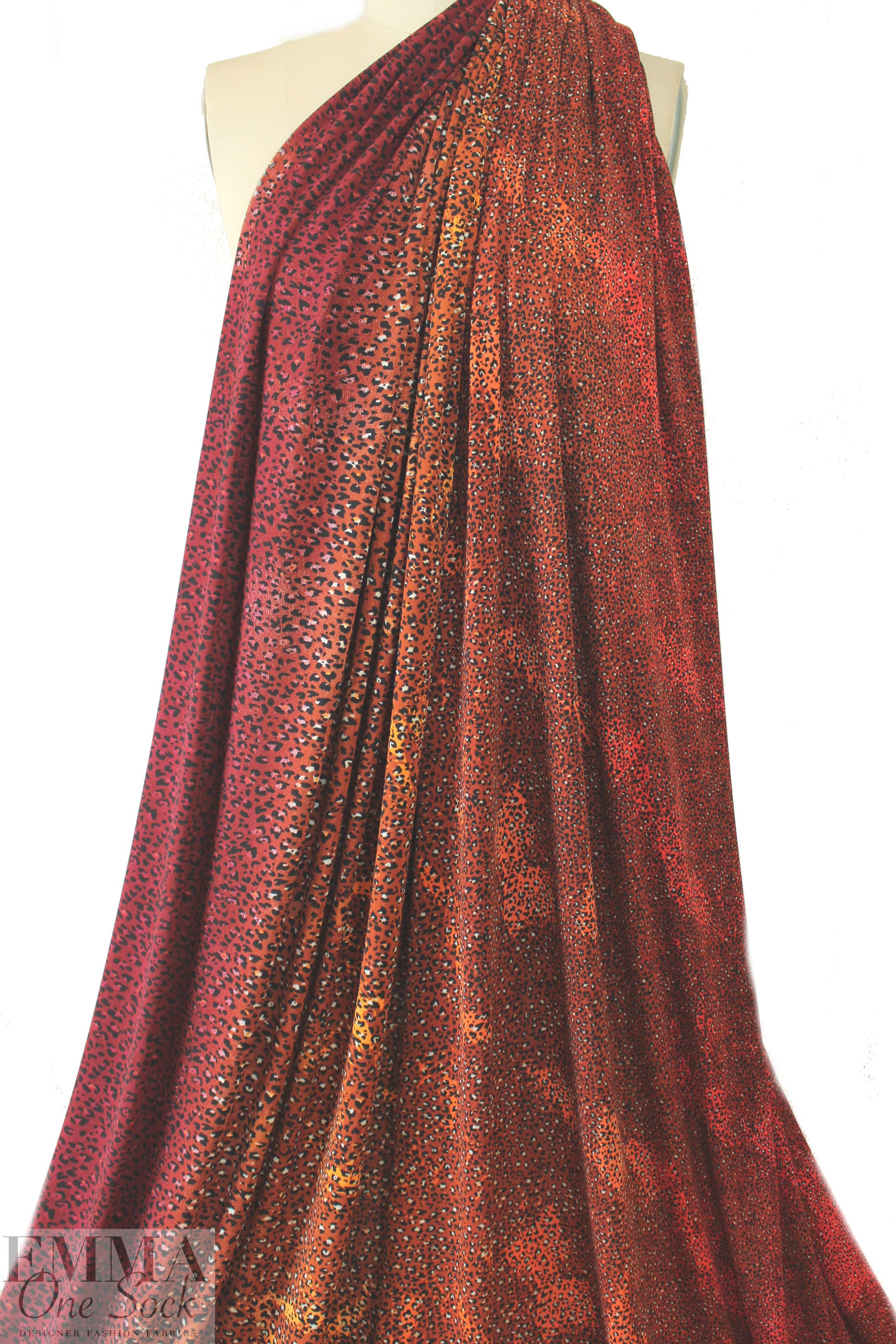famous designer ombre animal beefy knit -spice