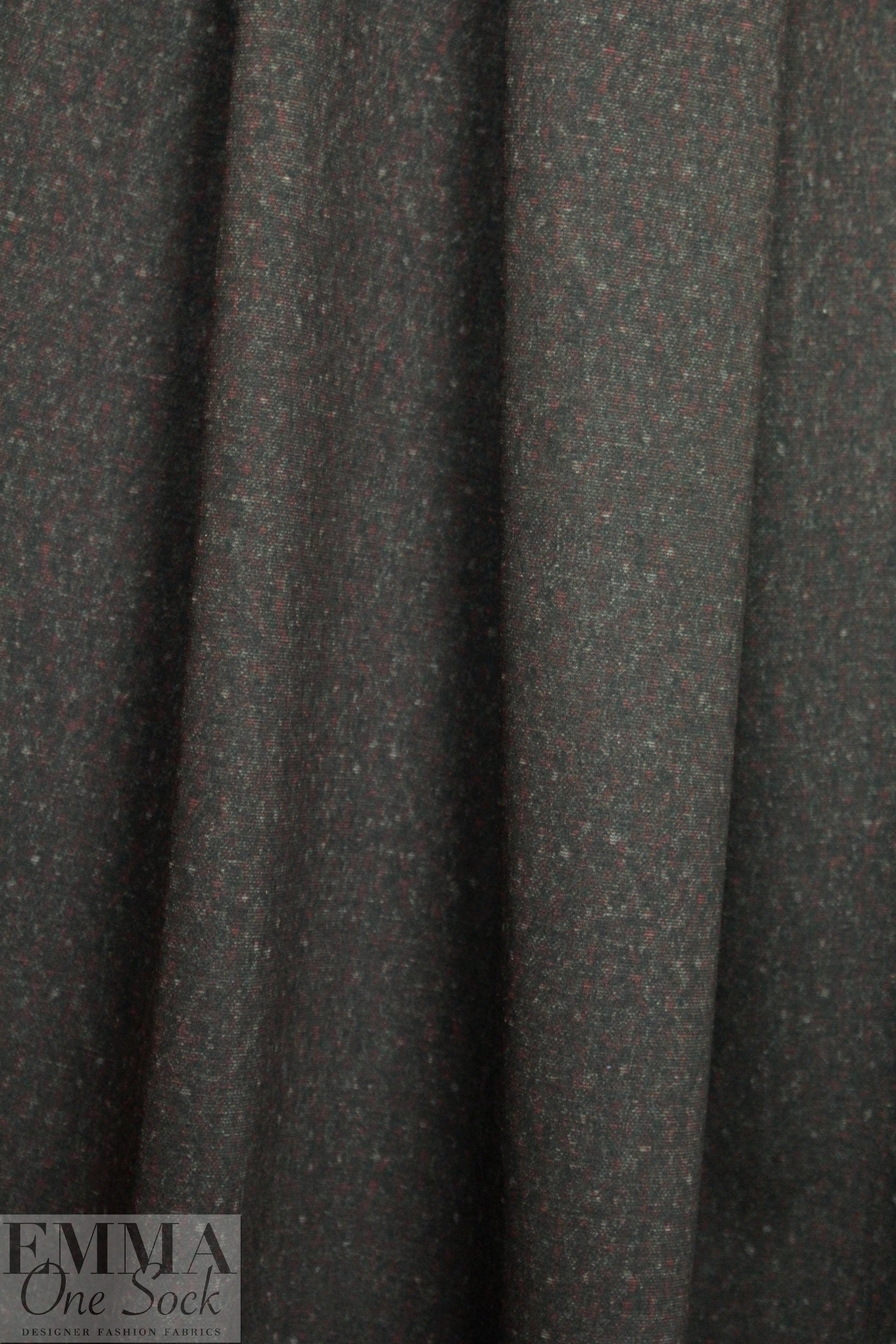 NY designer speckled print ponte - red/gray/black