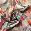 Italian 'marbled paisley' stretch lightweight denim 1 yard