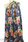 painterly bouquets printed velvet knit 1.75 yd