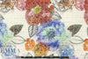 Italian floral over-printed wool blend boucle'