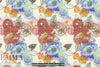 Italian floral over-printed wool blend boucle'