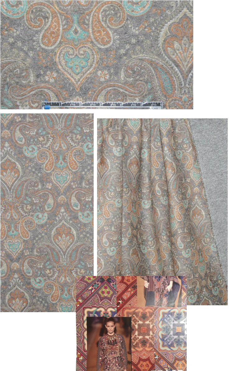 ETR0 'fleur de lis spice' brushed wool knit