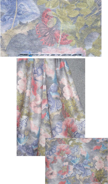 Dolce & G. butterfly montage no. 2 brushed wool knit 1.25 yd