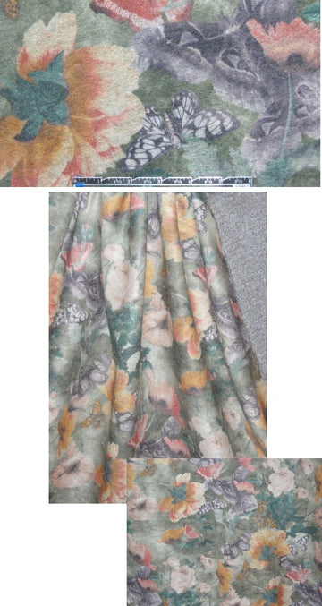 Dolce & G. butterfly montage no. 3 brushed wool knit 1.625 yds