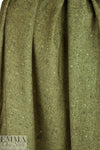 LA designer printed wool challis - olive herringbone 1.625 yd