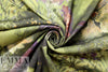 Italian watercolor floral stretch wool twill