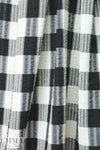 famous designer Italian crinkle cotton plaid woven .875 yds