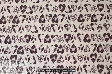 French puckered weave stretch cotton - eggplant/gray 1.5 yd