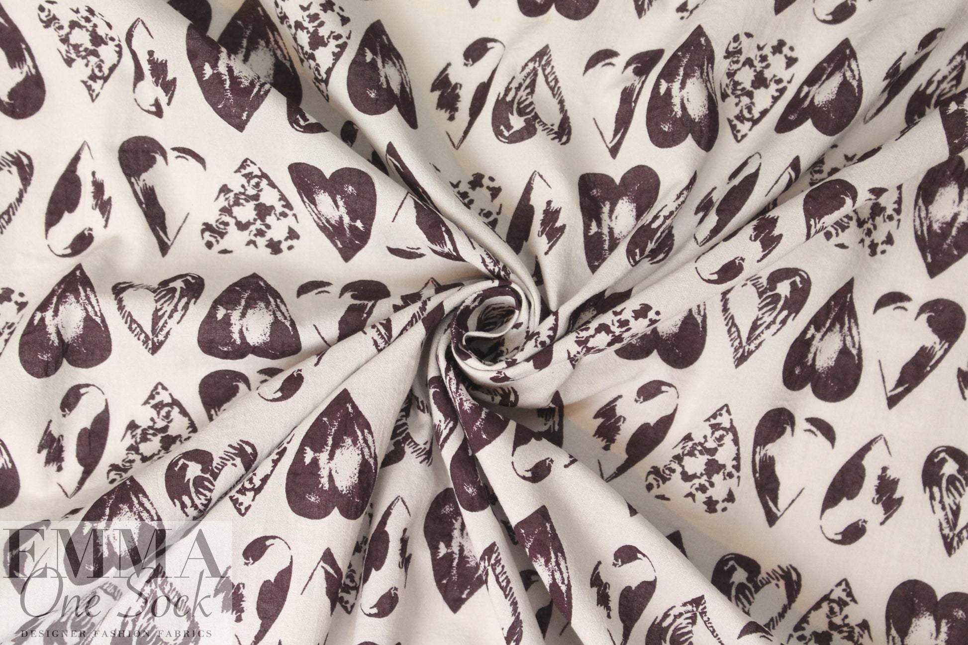 French puckered weave stretch cotton - eggplant/gray .875 yds