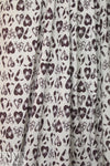 French puckered weave stretch cotton - eggplant/gray