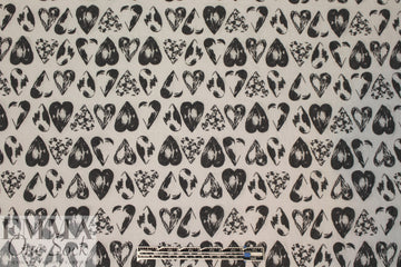 French puckered weave stretch cotton - black/gray 1 yard