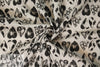 French puckered weave stretch cotton - black/gray 1.75 yd