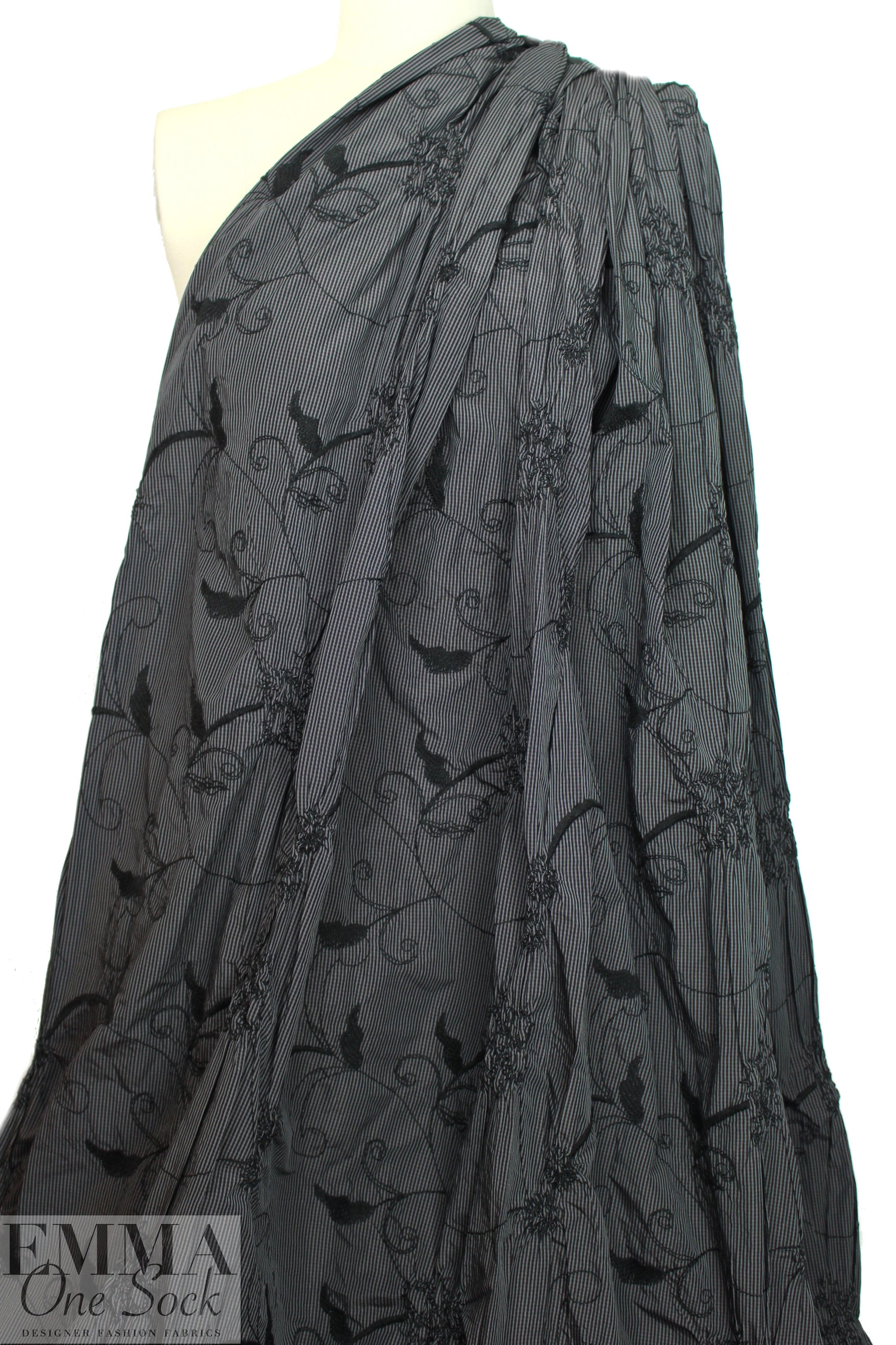 Dress to Ki11 puckered weave embroidered taffeta