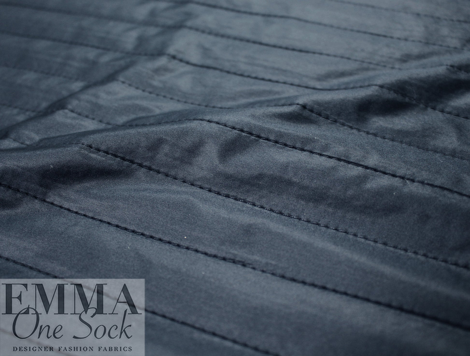 vertical stripe 'puffer' jacketwear - deep space 1.25 yds