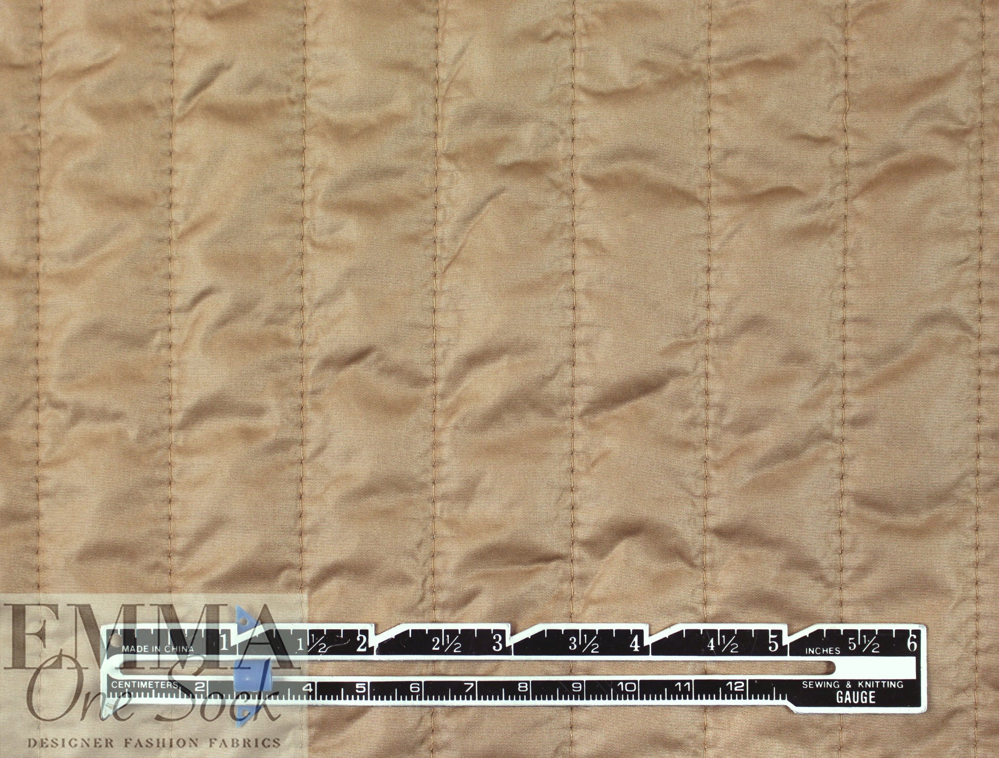 vertical stripe 'puffer' jacketwear - cashew 1.625 yd