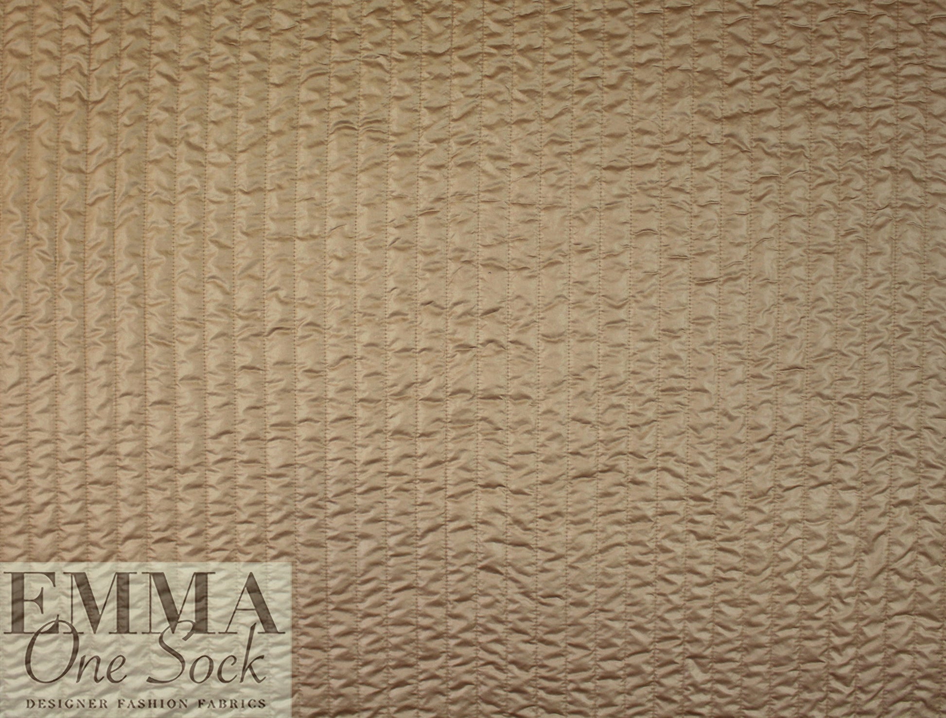 vertical stripe 'puffer' jacketwear - cashew 1.875 yd