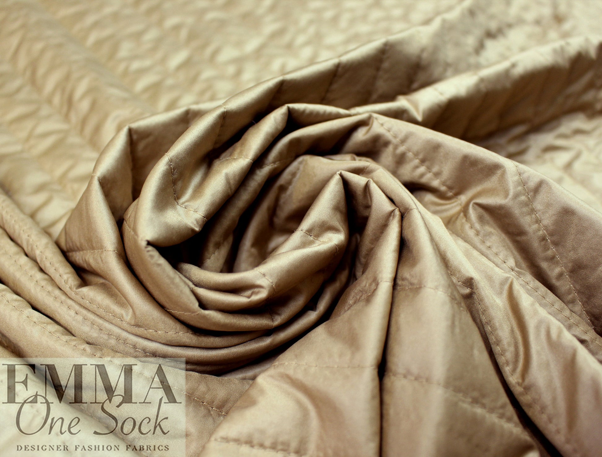 vertical stripe 'puffer' jacketwear - cashew 1.875 yd