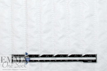 vertical stripe 'puffer' jacketwear - white 1.75 yd