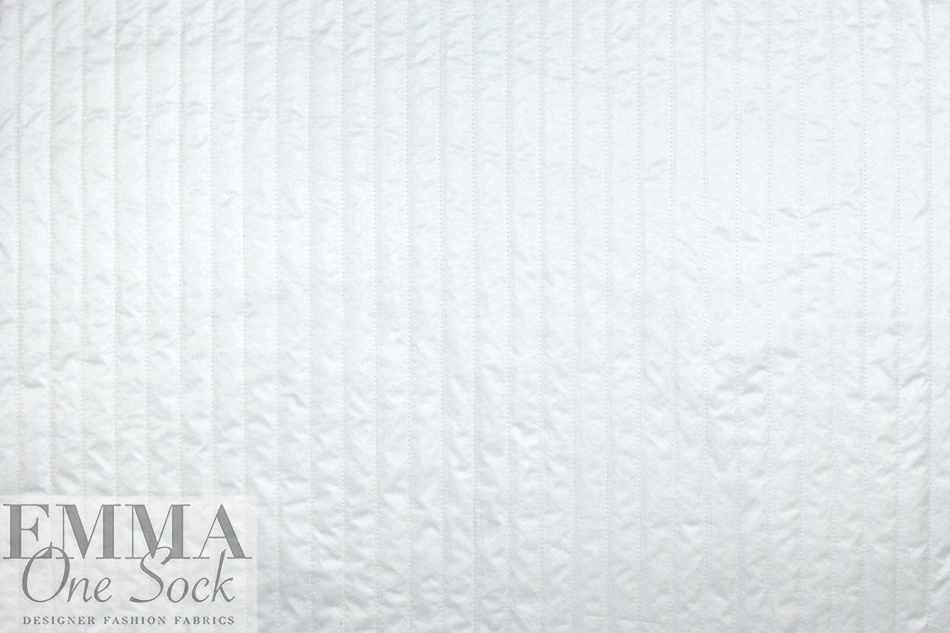 vertical stripe 'puffer' jacketwear - white 1.75 yd