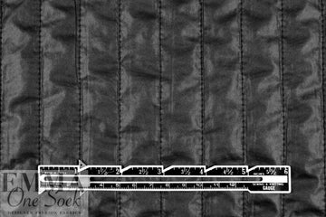 vertical stripe 'puffer' jacketwear - black 1.75 yds