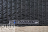 reversible vertical stripe 'puffer' jacketwear - black/beige 1.375 yds