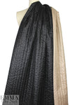 reversible vertical stripe 'puffer' jacketwear - black/beige 1.375 yds