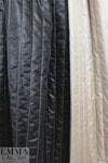 reversible vertical stripe 'puffer' jacketwear - black/beige 1.375 yds