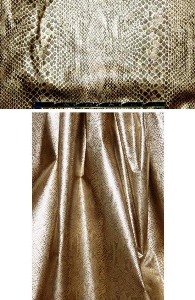 gold metallic python faille