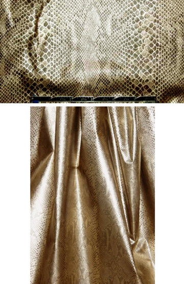 gold metallic python faille