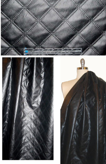 large diamond quilted jacketwear - black 1 yard