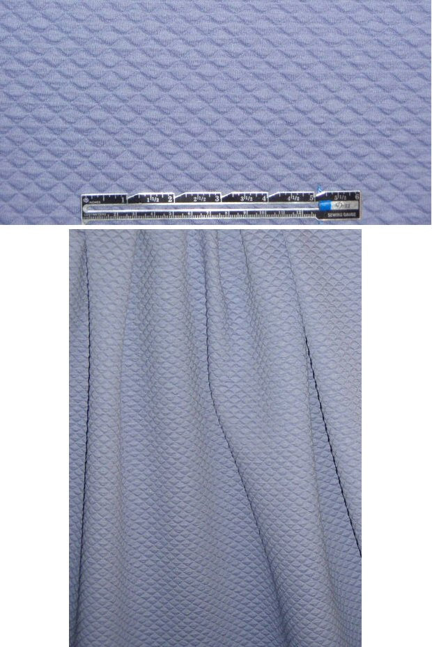 Italian 'quilted' matelasse' 2-ply knit - dusty peri