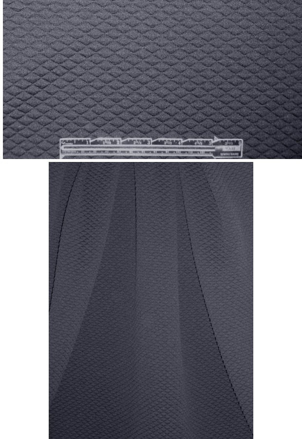 Italian 'quilted' matelasse' 2-ply knit - midnight