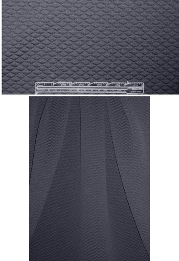 Italian 'quilted' matelasse' 2-ply knit - midnight