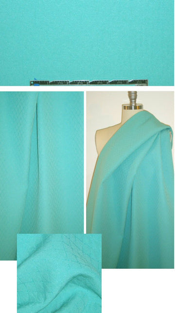 Italian quilt-textured matelasse' woven - aqua mint