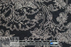 French printed 3-ply quilted-look knit - black deco flor