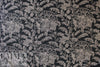 French printed 3-ply quilted-look knit - black deco flor