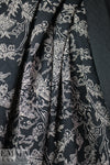 French printed 3-ply quilted-look knit - black deco flor