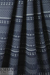 French 3-ply quilted-look knit - navy/white 1 yard