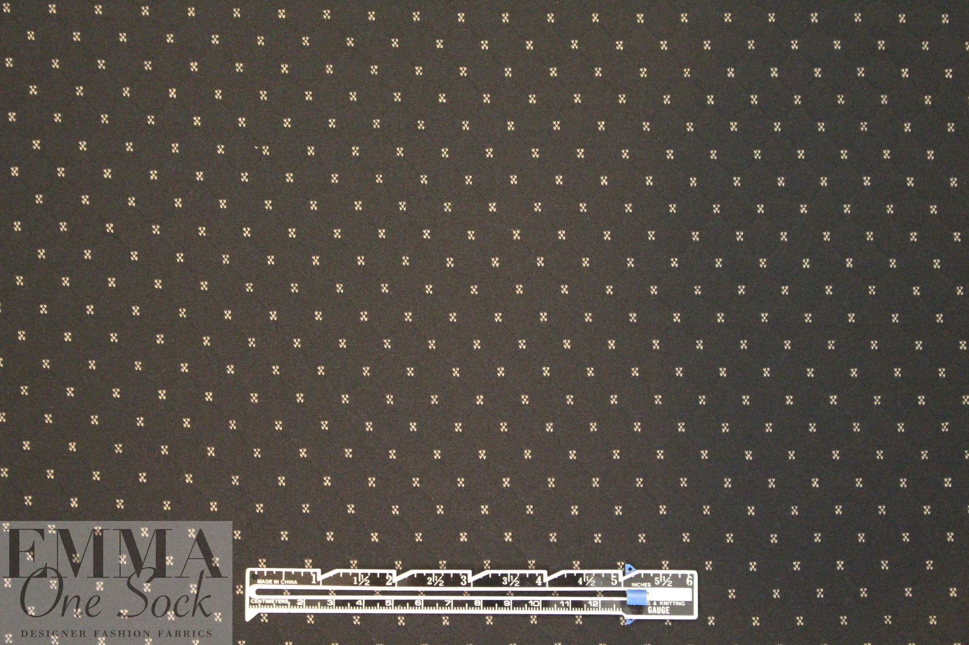 quilted diamond 3-ply knit - black/khaki
