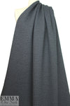 NY designer quilted grid matelasse' knit - dark charcoal
