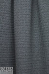 NY designer quilted grid matelasse' knit - dark charcoal 1.75 yd