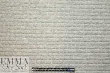 NY designer quilted grid matelasse' knit - lt. gray heather
