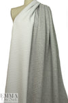 NY designer quilted grid matelasse' knit - lt. gray heather