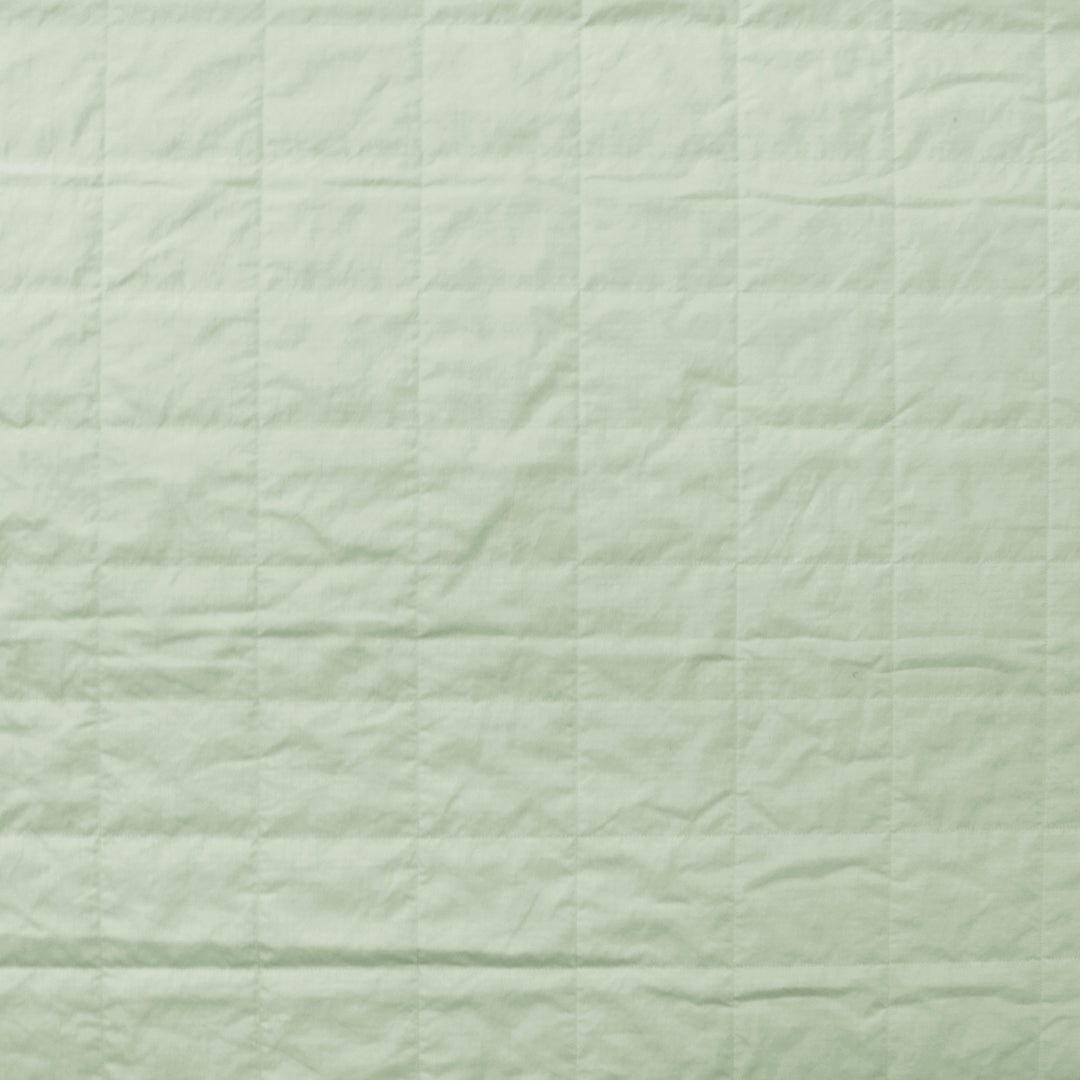 French water-resistant quilted windowpane jacketwear - celadon 1.25 yds